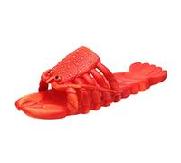 Pantofole per bambini 29 sandali per bambini e bambine, antiscivolo, leggere, con punta aperta, graziosi sandali da bagno, suola morbida, flessibili per interni ed esterni, Rosso anguria., 27 EU