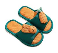 Pantofole per bambini, divertenti, per la casa, per bambini, a forma di caricatura, morbida, antiscivolo, in lino di cotone, e, 27.5 EU