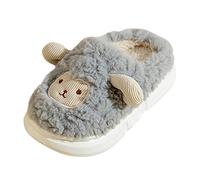 Pantofole per bambini e bambine, imbottite, in feltro, in memory foam, per le giornate fredde, grigio., 27 EU