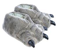 Pantofole per bambini e ragazzi, stivaletti in peluche a forma di mostro con animale, idea regalo, (Piedi di mostro grigi.), 30/31 EU