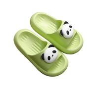 Pantofole per bambini in EVA, per interni ed esterni, casual, comode, con stampa Panda, per bambini dai 2 ai 12 anni, verde, 33.5 EU