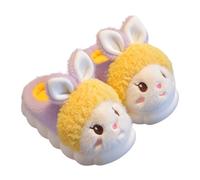 Pantofole per bambini, pantofole invernali per bambine, comode pantofole con suola morbida, design a cartoni animati, perfette per l'uso quotidiano e il comfort della casa (giallo, 32 Big Kids)