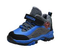 Pantofole per bambini ragazzi ispessite, comode ciaspole da neve per l'inverno, leggere e calde, bambino piccolo, bambino grande, studenti, scarpe sportive durevoli, Blu, 31 EU