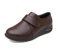 Pantofole per Edema,Alleviare Il Dolore,Pantofole per Diabetici All'aperto,Larghezza Extra Larga,Casual,Scarpe per Edema Unisex,Comode,Regolabili(Brown,43 EU)