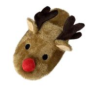 Pantofole per Genitori Imitazione Agnello in Velluto di Cotone Antiscivolo da Pavimento per la casa di Natale Ciabatte Spugna Aperte Bagno (BW2, 44)