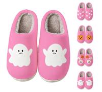 Pantofole per Halloween da donna e uomo, con stampa divertente | Graziose pantofole in feltro, morbide e soffici pantofole in memory foam