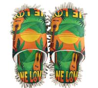 Pantofole per la casa in ciniglia Rasta Reggae Tramonto Chitarrista Reggae Musica