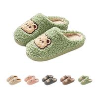 Pantofole per la casa per coppia da donna pantofole a forma di orso adorabili cursori divertenti novità cursori carino scarpe da casa peluche antiscivolo pantofole per le signore calde invernali