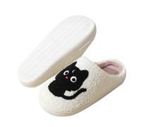 Pantofole per l'inverno, Pantofole per donna e uomo - Pantofole da esterno per interni con gatti dei cartoni animati per l'inverno,Coppia Calzature Pantofole in Cotone per Amanti degli A