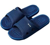 Pantofole per massaggio a digitopressione, terapeutiche, per piedi, akupoint massaggio, shiatsu arch dolore, sollievo, antiscivolo, per vasca da bagno e doccia (42-43, blu)