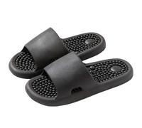 Pantofole per massaggio digitopressione Terapeutico Riflessologia Sandali per Piede Akupoint Massaggio Shiatsu Arch Dolore Relief Scarpe da Massaggio Antiscivolo Per Vasca da Bagno Doccia, Nero , 44