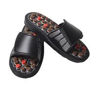 Pantofole per massaggio riflessologico antiscivolo - Sandali per agopressione con inserti in pietra per uomo e donna | Scarpe massaggianti portatili per sollievo