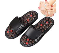 Pantofole per massaggio riflessologico antiscivolo - Sandali per agopressione con inserti in pietra per uomo e donna | Scarpe massaggianti portatili per sollievo