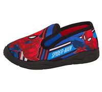 Pantofole per ragazzi Spiderman con elastico gusset, da infilare, pantofole da casa per bambini Marvel, Blu Rosso, 32 EU