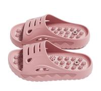 Pantofole Per Riflessologia Plantare Uomo Donna Sandali Aperti In Punta Per Agopressione Ciabatte Da Doccia Antiscivolo Con Suola Spessa Pantofole Per Agopuntura(Pink,38/39EU)