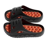 Pantofole Per Riflessologia Plantare Uomo Donna Sandali Aperti In Punta Per Agopressione Ciabatte Da Doccia Antiscivolo Con Suola Spessa Pantofole Per Agopuntura(Black,44/45EU)