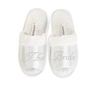 Pantofole per sposa con la scritta “The Bride” per feste di addio al nubilato, weekend alle terme con le damigelle (OT)