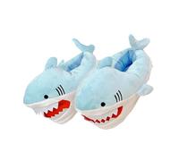 Pantofole per squalo, morbide e comode, in cotone squalo, pantofole in peluche, pantofole per animali dei cartoni animati, grandi pantofole invernali in peluche di squalo in cotone, cartone animato