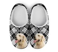 Pantofole personalizzate con foto dell'animale domestico Natale Divertente Faccia di cane Pantofole di cotone per l'immagine di famiglia Pantofole soffici Pantofole casa regalo per le donne Uomo,05
