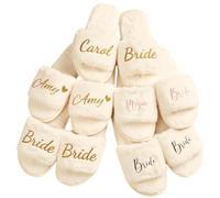 Pantofole Personalizzate Per La Sposa, Pantofole Personalizzate Per Le Damigelle, Pantofole Morbide Con Nome, Regali Per La Festa Di Nozze
