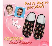 Pantofole personalizzate per San Valentino, pantofole da casa leggere e confortevoli con fondo morbido, decorate con il disegno di Cupido, regalo di San Valentino personalizzato per mamma/papà/lei/lui