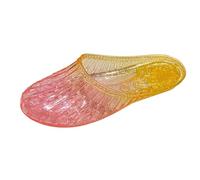 Pantofole piatte da donna, estive, con piedi larghi, traspiranti, leggere | Sandali estivi da donna a piedi nudi, chiusi davanti, slip-on, in plastica, con cristalli, alla moda