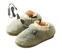 Pantofole riscaldate da donna, Pantofole riscaldate da donna,Stivaletti riscaldanti in peluche scaldapiedi - Scaldapiedi USB in peluche, pantofole pelose per la casa, i viaggi, il comfort de