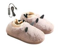 Pantofole Riscaldate da Donna, Pantofole Riscaldate Ricaricabili, Stivaletti riscaldanti in peluche scaldapiedi, Scarpe riscaldate USB per la casa fuzzy Scaldapiedi per casa, viagg