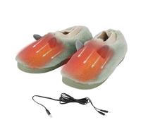Pantofole riscaldate elettricamente - Peluche scaldapiedi elettrico riscaldato - Scaldapiedi elettrico per pantofole adatte al microonde, scarpe riscaldate e stivali per Natale, uomini, donne, Cenmoo