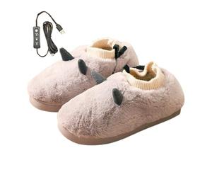 Pantofole riscaldate elettriche, pantofole riscaldate da donna, pantofole riscaldate, scaldapiedi, pantofole in peluche USB, pantofole soffici per la casa, le voci