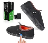 Pantofole Riscaldate, Rtdep Scaldapiedi Elettrico con batteria da 5000mAh 5V, Scaldapiedi con doppio interruttore, Scalda Piedi Donne Uomini, 3 livelli di temperatura Scaldapiedi Pantofole
