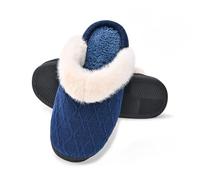 Pantofole Scamosciate da Donna Uomo Invernali - Pantofole morbide con Punta Chiusa e Fondo Piatto - isolanti Invernali - alla Moda da Donna