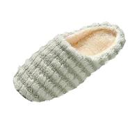 Pantofole sfocate per le donne a righe chiuse pantofole da uomo Fluffy Home | Pantofole da interno con suola morbida antiscivolo silenziose calzature da casa larghe scarpe da passeggio leggere pantofole