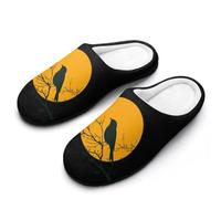 Pantofole Silhouette Of Bird Moon Slippers S