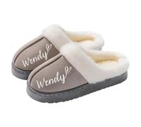 Pantofole Soffici Personalizzate Da Donna - Calde Scarpe Da Casa Con Nome | Suola Antiscivolo, Scarpe Calde Invernali, Regalo Per Mamma, Nonna