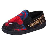Pantofole Spiderman per ragazzi Premium Marvel Avengers Gold Web Slip On Slipper Pantofole per bambini Scarpe da casa per bambini, Nero , 27 EU