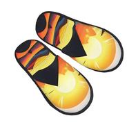 Pantofole Stampa Di Montagna All'Alba Comode Slippers Eleganti Ciabatte Per Esterno Interno Casa L