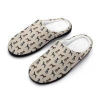 Pantofole tedesche a pelo corto con cane puntatore da uomo, per interni ed esterni, con suola in gomma, Stile:, 43 1/3 EU