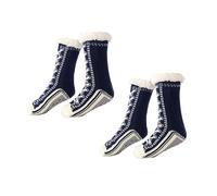 Pantofole ultra spesse in cashmere, da donna, calde, antiscivolo, comode, foderate in pile, Colori 2pcs D, Taglia unica