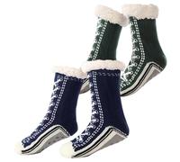 Pantofole ultra spesse in cashmere, da donna, calde, antiscivolo, comode, foderate in pile, Colori 2pcs H, Taglia unica