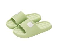 Pantofole unisex da donna, comode, antiscivolo, con suola spessa, ad asciugatura rapida, morbide, per bagno, piscina, massaggi estivi, casa, doccia, per interni ed esterni, Verde, 37 EU