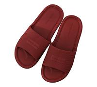 Pantofole unisex da donna, comode, antiscivolo, con suola spessa, ad asciugatura rapida, morbide, per bagno, piscina, massaggi estivi, casa, doccia, per interni ed esterni, vino, 39 EU