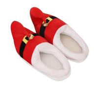 Pantofole unisex in peluche a forma di elfo, morbide e calde, per feste di vacanza e accoglienti interni invernali, Rosso anguria, Taglia unica
