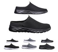 Pantofole unisex leggere e traspiranti, slip on walking per il tempo libero, scarpe da giardino, comode e antiscivolo, per il tempo libero, Nero , 47 EU