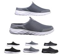 Pantofole unisex leggere e traspiranti, slip on walking per il tempo libero, scarpe da giardino, comode e antiscivolo, per il tempo libero, grigio., 45 EU