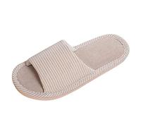 Pantofole unisex per hotel, per interni ed esterni, per la casa, per camera da letto, per la casa, per la camera da letto, in memory foam, lavabili, cachi, 37 EU