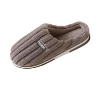 Pantofole Uomo Antiscivolo Interni Slipper Leggero Peluche Forma Calda Pantofole In Memory Foam Per La Casa Inverno A Buon Mercato Casual Pantofole Foderate Per Gli Uomini Confortevoli, cachi., 44 EU