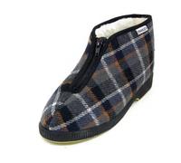 Pantofole Uomo invernali Chiuse Cerniera Fodera Lana Suola Antiscivolo EMANUELA