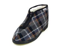 Pantofole Uomo invernali Chiuse Cerniera Fodera Lana Suola Antiscivolo EMANUELA