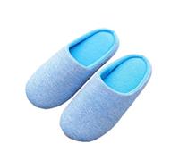 Pantofole Uomo Pantofole da donna Casa Morbida casa Pantofola in cotone Inverno Luce interna Comfort Scarpe pavimento Uomo Silenzio Diapositive Camera letto(Style 2-Sky Blue,42-43(suggest 41-42))